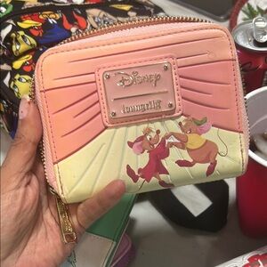 Disney Loungefly Pink and Yellow Wallet
